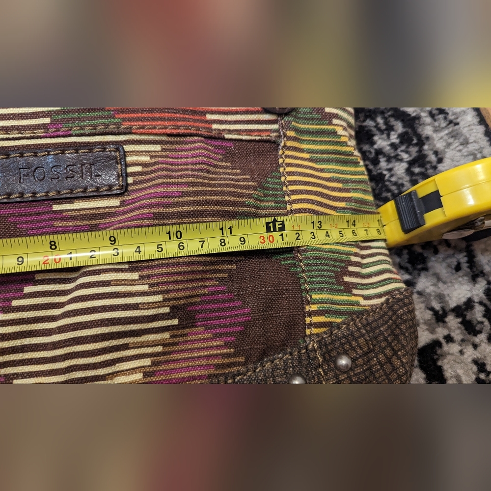 Fossil Colorful Canvas Stripes Adj Strapcrossbody… - image 6